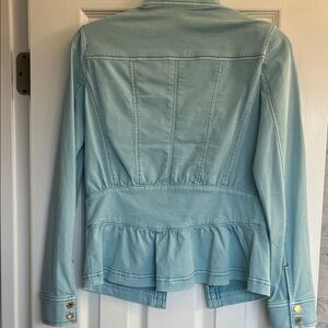 White House Black Market Light Blue Utility Jacket